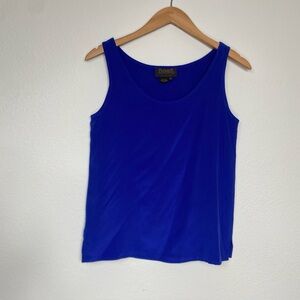 Premier Collection Women's Cobalt Blue 100% Silk Shell Tank Top Size XSP Classic